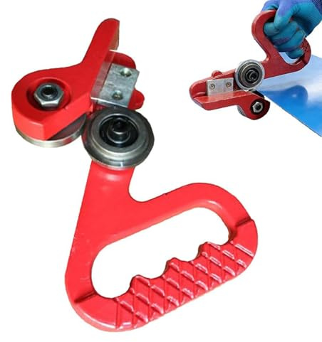 Tijeras para chapa metálica, tensión ajustable, doble rueda, corte manual, herramienta cortadora, para conductos de aluminio y acero
