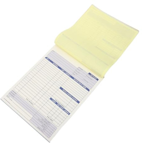 HEMOTON 2 Pièces Carnet de Factures sans Carbone Professionnel Format Clair sur Papier Copie pour Services et Tenue de Registre, pour Entrepreneurs et Petites Entreprises