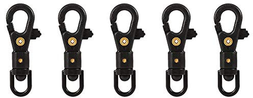 Mini Swivel Karabinerhaken, 5 Stücke Mini Schraubkarabiner schlüsselanhänger 360 Grad Drehbar Spangen für Home Fallschirm Schnur Camping Wandern Outdoor