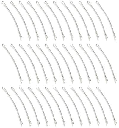 Beaupretty 100 Stück Lange Flache Bobby Haarnadeln Metall Haarspange Bobby Pin Seite Haarspange Haarnadel für Damen Mädchen (Weiß)