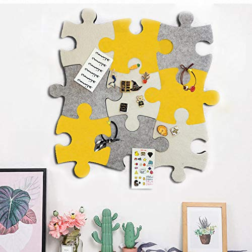Korktafel-Fliesen, Filz-Pinnwand in Puzzle-Form Mit Selbstklebender Rückseite für Erinnerungen, Fotos, Memos, Anzeigetafel, Pads, Bilder, Zeichnen, Ziele, Notizen