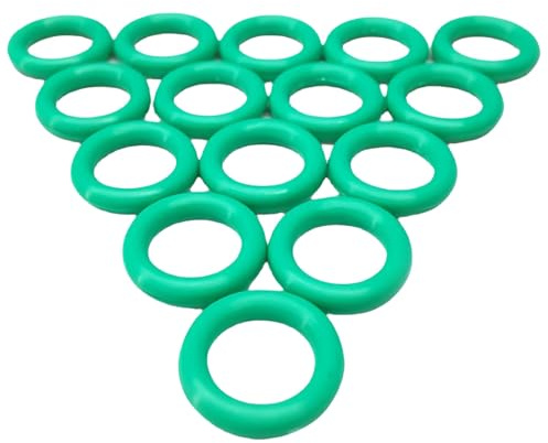 MACHSWON 50 Pcs Fluorine Rubber O-Rings Gasket Rubber Washer Round Sealing Ring 25mm OD 20mm ID 2.5mm Width FKM Gasket Rings Seal Grommets Green