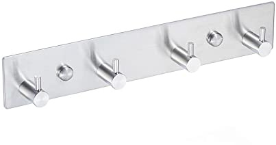 QNIIAED Coat Hook Wall Mounted, Door Hooks Screw in Coat Racks 4 Hooks