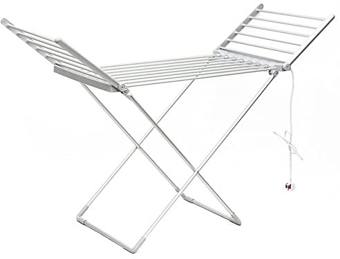 IMYOGI Sèche-Linge Électrique Pliable, Séchoir à Linge Chauffant à Ailes, Étendoir à Linge Stable, Support de Séchage en Alliage D'Aluminium pour Vêtements, Literie, Serviettes, Chaussettes