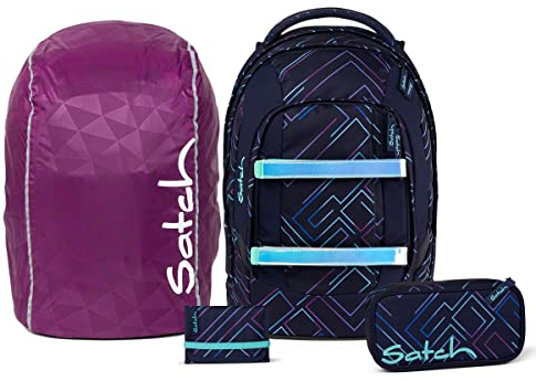 satch Pack Streetwalk Edition Schulrucksack Set 4tlg. (Purple Laser), M