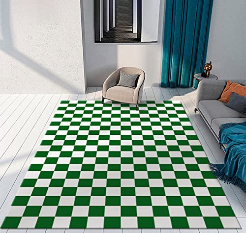 Tappeti Design Teppich rutschfest waschbarer 120 X 160 cm Einfaches Mosaik in Avocadogrün für Balkon Terrasse Wintergarten, Küche Esszimmer 120 * 160cm
