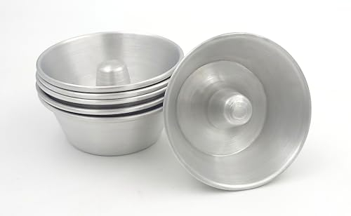 Mali's 43108 Stampi per mini savarini e babas, Set di 6 mini stampi, Ø 7 cm x H 2,8 cm, alluminio