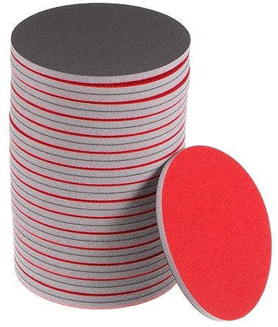 QUARKZMAN 30pz 1200 Grana Satinatura Spugna 5 Pollici Gancio e cerchio Spugna Satinatura Disco Umido/Asciutto per Auto Legno Muro a Secco Metallo