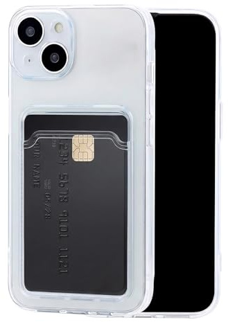 Chengyuanfeng för iPhone 13 Skal med korthållare Ultra-Tunt 1,5 mm Transparent Kortskal i Anti-Gulnande TPU med Kortfack Wallet Case med Kortplats för Kontaktlös Pendling (SL), Campus & Gym