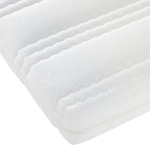 Best For Kids Kindermatratze 70x140 (Kesja) | Weiche Kaltschaummatratze mit Frottee-Bezug und verstärktem Rand | Hautfreundliche, atmungsaktive | Waschbar Kinder-schlafmatratze
