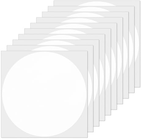 YIKIADA Weiß Klebepunkte Aufkleber 152 mm Vinyl Selbstklebende Wasserdicht Punkt Etiketten Abnehmbar Runde Bodenaufkleber für Büro Schule Kinder 10 Stück