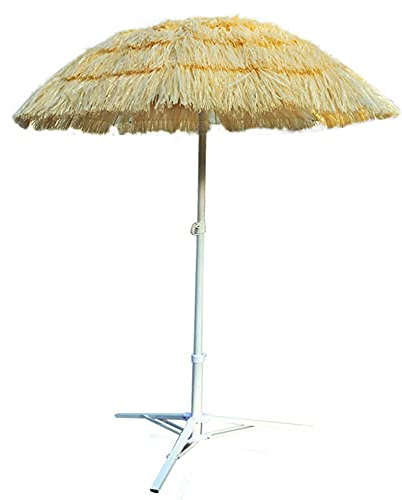 GaRcan Regenschirme, strohgedeckte Terrasse, Terrassenschirm, Garten-Sonnenschirm, Reise-Regenschirm, Regenschirm-Schutz, Bast-Gras-Regenschirm, gebogener Gras-Regenschirm, Sch