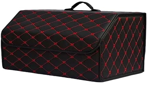 Kofferraum Organizer für Mercedes Benz S Class W126 W140 W220 W221 W222 W223, Leder Kofferraumtasche Wasserfeste Faltbarer Kofferraum-Organizer mit Verstärkten Griffen Auto Kofferraum Organizer Box