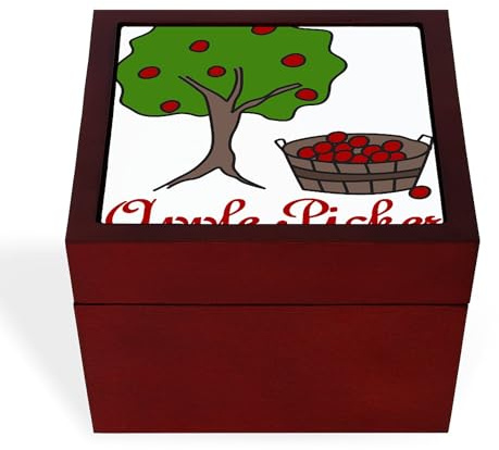 CafePress Apple Picker Memory Keepsake Jewelry Box, 5x5x3.75