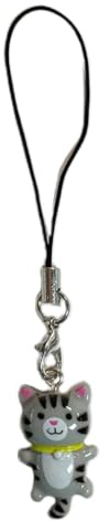 XIAHIOPT Handyanhänger, Handy-Anhänger, schöne Katze, Schlüsselanhänger für Frauen und Mädchen, handgefertigter Schmuck, Ornament, Handtaschen-Zubehör, 5