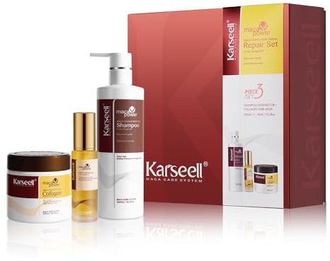 Karseell Hair Care Set with Shampoo,Hair Mask & Hair Oil,500ml,500ml&50ml