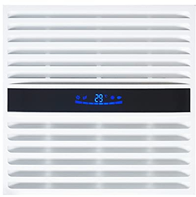 JDSHFEN Ventilation Fans Integrated Ceiling High-power Ventilating Fan 30 * 30CM Powerful Exhaust Fan for Kitchen and Bathroom Ceiling Silent Exhaust Fan With LCD，Grey