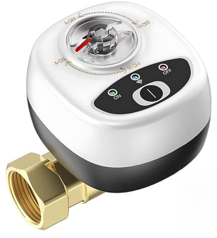 Mulcort Vanne d'eau WiFi,Interrupteur automatique Vanne à bille intelligente Indice d'étanchéité IP65 Télécommande sans fil APP Compatible avec Alexa Google Assistant et Santé pour