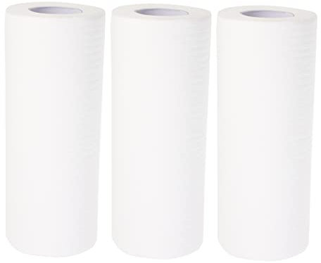 Beavorty Kitchen Towel Bulk 3 Rolls Disposable Dual Use Non-woven Cleaning Cloths, Gentle Care for Washing Dishes and Windows, Strong Cleaning Power