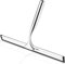 Shower Squeegee, Stainless Steel Squeegee Cleaner, 10 Inch Shower Screen Wiper with Storage Hook, Silver Metal Window Glass Scraper for Bathroom, Door, Car, Windows Glass Clean(Black Blade)