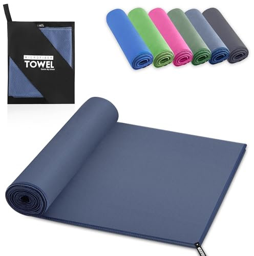 YC Kitchen Toalla Gimnasio, rápida absorción del Sudor y el Agua, Adecuada como Toalla Deportiva, Toalla de Viaje, Toalla de baño, Toalla de Playa, 40 x 80 cm