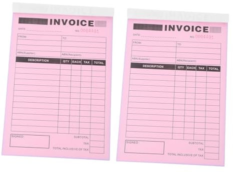 DIYEAH 2stücke Pack Kleine Geschäftsbücher Mit Dreifachkopien Für Auftragsmanagement Finanzdokumentation Und Quittungsauflagen Aus Robustem Durchschreibepapier Für Langlebige