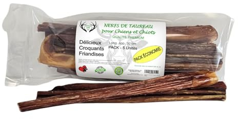 ARTISAN GIFT CO Naturliga mellanmål för hundar – 100% utsökt torkat kött, lämplig för barf-diete - Senor från nötkött (30 cm) - Sparpaket 5 st