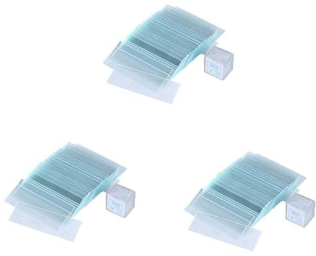 TOPBATHY 450stücke Mikroskop Zubehör Leere Objektträger Und Deckgläser Aus Optischem Glas Vorgereinigt Für Biologische Präparate Und Optische Mikroskope