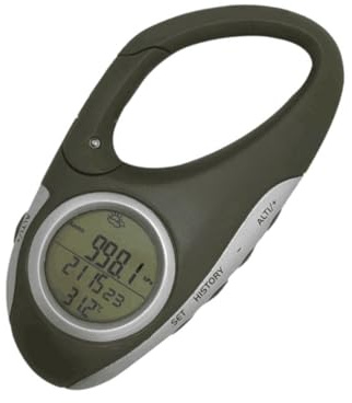 SOIMISS Portable Carabiner Barometer Altimeter Thermometer for Mountaineering Lightweight Handheld Weather Instrument with Simple Design for Outdoor Activities