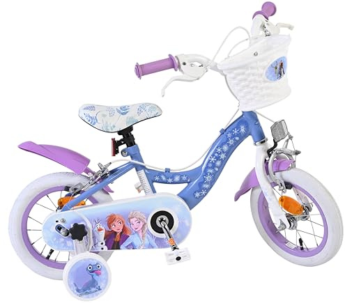 Volare Kinderfahrrad | 3–5 Jahre | Doppelte Handbremse, abnehmbare Stützräder, Pedalreflektoren & Trinkflasche | Verstellbarer Sattel | Geschenk für Mädchen