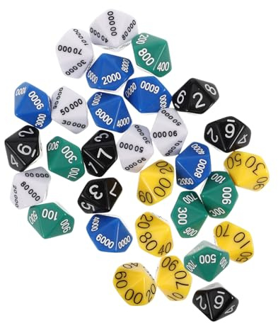 Gogogmee 30pezzi Forniture Per Giochi Dadi Di Plastica Numeri Di Dadi Numerati Per Giochi Di Società Portatili Per Feste Di Casa e Bar Valore Posizionale Per Tavolo