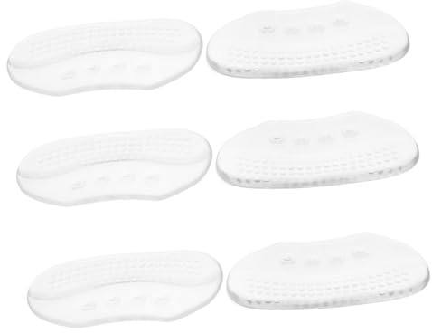 Healvian 6 Par Silikon Heel Pads med Självhäftande Halkskydd för Lösa Osynliga Anti-slitage Inlägg för Dam och Bekväm Dämpning och Skydd