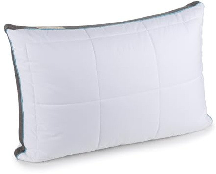 Vitapur MemoSilver Premium Kissen 50x70cm, Memory Foam mit Mikrofaser, höhenverstellbar, Silberionen-Bezug aus Baumwolle, waschbar 60°C, atmungsaktiv, für Allergiker