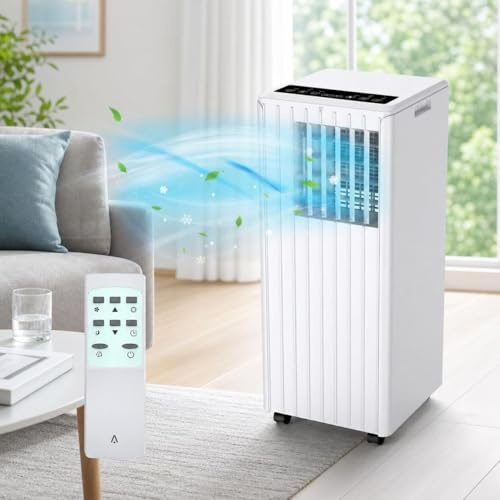 Towallmark Portable Air Conditioner With 9000 BTU Cooling, Dehumidification 35L/Day, Fan Function, Temperature Range 16-31°C, Low Noise ≤65dB, R290 Refrigerant
