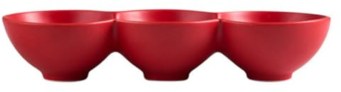 FELTECHELECTR Frutero de Cerámica Rojo Redondo para Ensaladas y Frutas, Resistente a Altas Temperaturas y Fácil de Limpiar, Adecuado para Reuniones Familiares y Tiendas