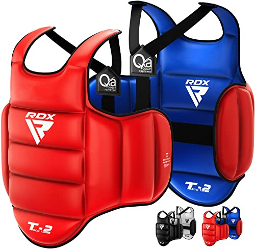 RDX TKD Brustschutz, Schutz für MMA, Boxen, Bauch für Brust, Taekwondo (wendbar)