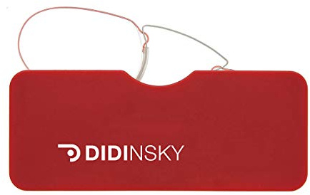 DIDINSKY Louvre randlose Lesebrille entspiegelt im Retro-Stil | Ultraleicht 6 g, kompakt, mit Etui und Klebepad fürs Handy; 4 Farben, Stärken +1,0 bis +3,0.