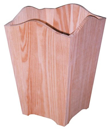 Papelera madera. En crudo, para pintar. Medidas (ancho/fondo/alto): 25 * 25 * 35 cms.