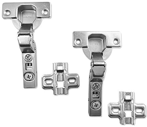 HÄFELE Lot de 2 charnières standard à butée intérieure à 110 ° avec fermeture automatique Soft Close - Amortissement intégré - Pour armoire de cuisine, armoire, porte de placard
