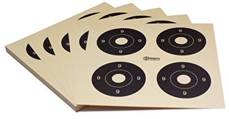 Zielscheiben *Target X4* / 26x26 cm/Schießscheibenkarton 200 g/m² Chamois