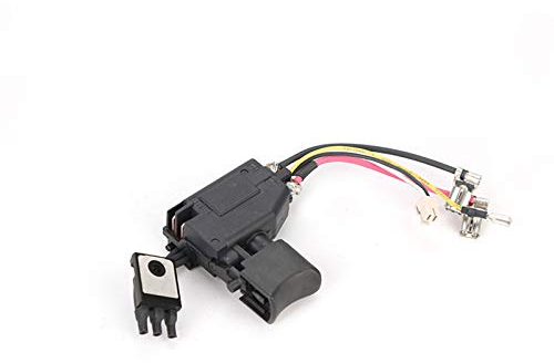 Generic Universalschalter HCDM377 für Makita BDF446 DHP456 DF456D DF453D 6507472 DDF456Z BHP446Z BDF456Z - Schwarz, Druckknopf, ON-NONE-ON