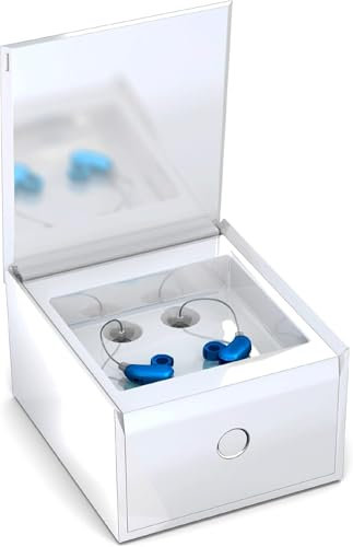 Audinell PerfectClean - Déshumidificateur et nettoyeur pour appareils auditifs - Lampe UV-C - Elimine le cérumen sur les aides auditives - Déshumidification - Recharge inclue