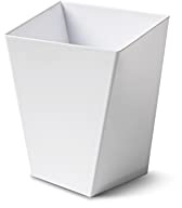 Ensemble composé de 25 coupelles basses en plastique blanc pour amuse-bouches