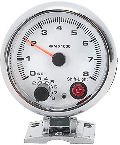 Varvräknare, 3,75in 0–8000 Varv/minut 7 Bakgrundsbelysningsfärger med Färger Bakomräknare för 4/6/8 Cylinder 12V Bensindrivna Fordon