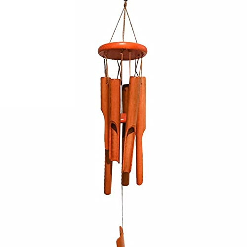6 Röhren Bambus Windspiel, Holz Wind Glocke hölzerne Musik hängende Ornament Dekoration für Garten, Zuhause oder Balkon