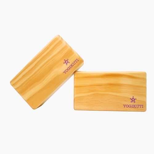 Yogikuti Solider Yoga-Block 2er-Set, Pune Massivholz-Yoga-Block, Yoga-Zubehör, Yoga-Requisite, Holz-Yoga-Block