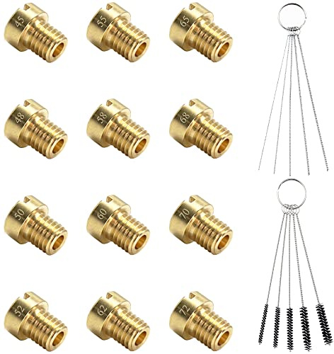 Rebanky 12 Pezzi Kit Getto Principale Carburatore Ugelli Carburatore m5 | Getti Carburatore 5mm Principali Sostituzione per Dellorto SHA PHBG Carburatore 45 48 50 52 55 58 60 62 65 68 70 72