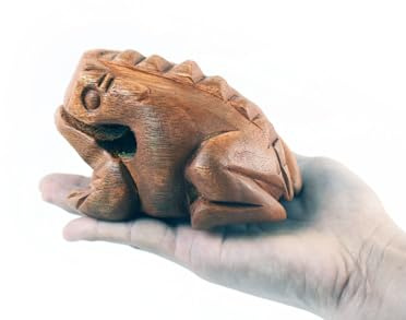 Frosch Guiro Holzblock Musikinstrument Percussion Musikinstrument Perfekte Größe Naturholz Güiro Frosch (4,75 Zoll - 12,0 cm)