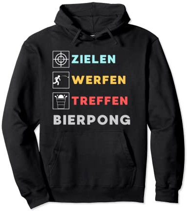 lustige Bierpong Trinkspiel Bierball Flunkyball outfit Pullover Hoodie