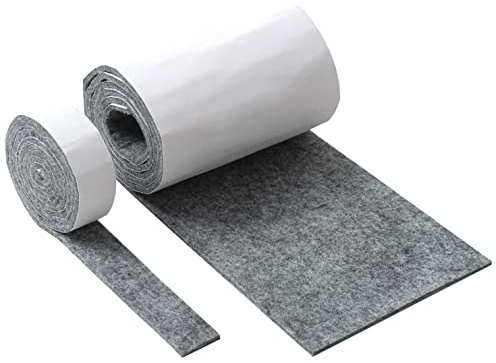 IPEA Feltro Adesivo per Sedie, Mobili, Arredamento – Made in Italy – 2 Rotoli [10x100 cm e 2x100 cm] – Feltrini Antigraffio e Antiscivolo per Armadi, Letti, Divani, Casa – Ritagliabili a Piacere